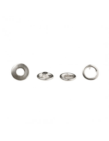 Springi metalowe 17 mm srebrne - szeroka obrączka.