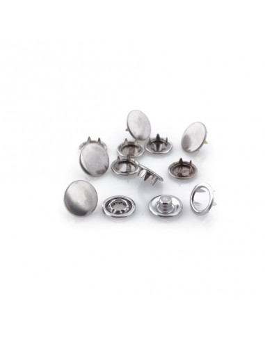 Springi metalowe 9,5 mm srebrne, pełny - bez dodatku niklu.